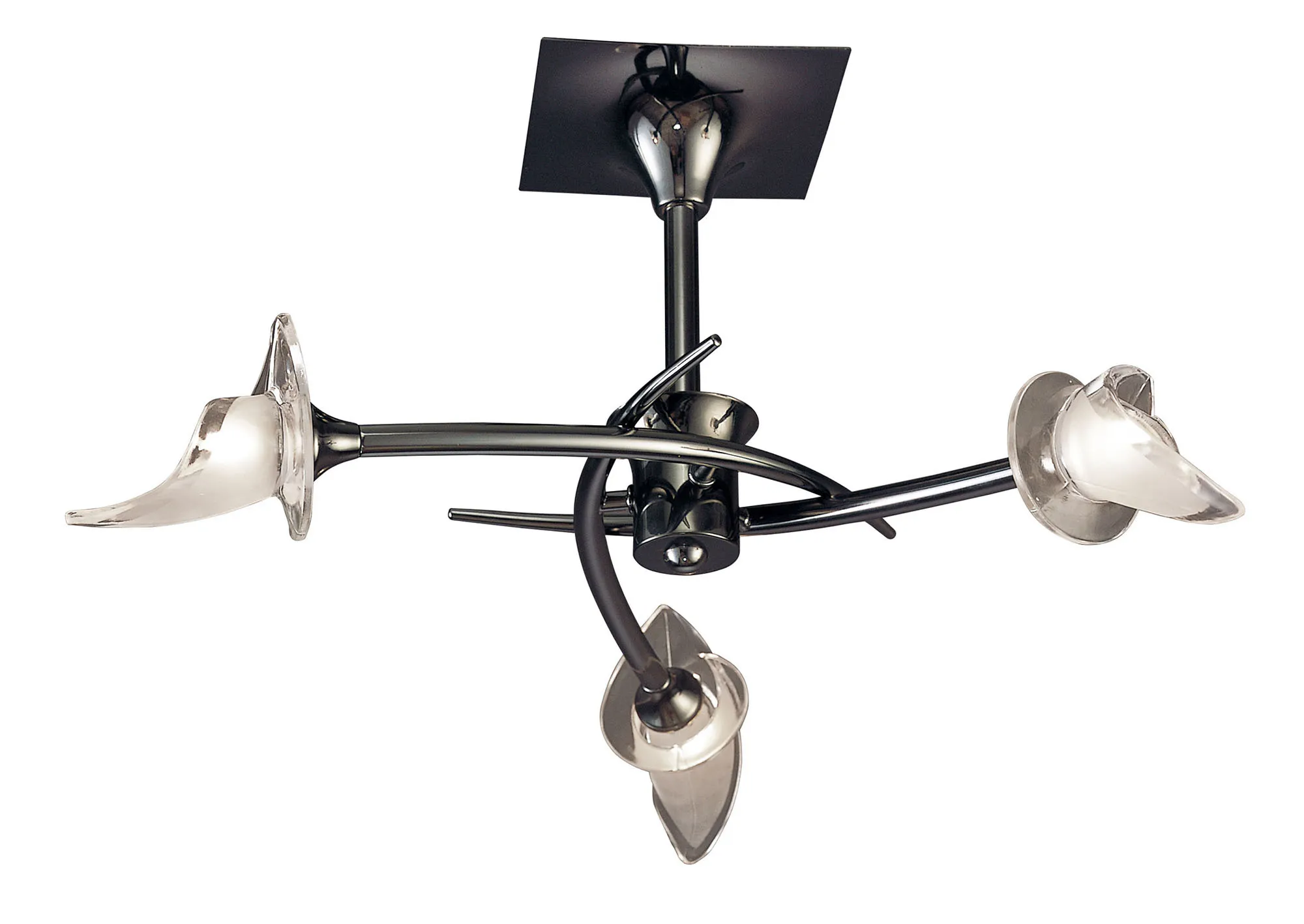 Flavia Black Chrome Ceiling Lights Mantra Semi Flush Fittings Flavia Black Chrome Ceiling Lights Mantra Semi Flush Fittings